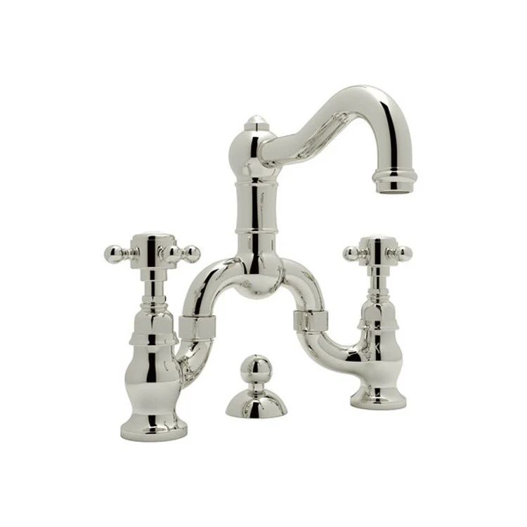 Lavatory Faucet Acqui Deck Mount 2 Cross Handle Tuscan Brass 1.2 Gallons per Minute Bridge Spout - Frankwebs