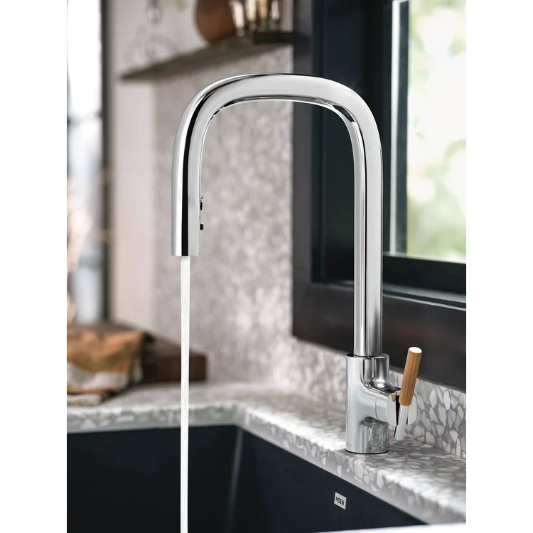 Kitchen Faucet Tenon 1 Lever ADA Chrome High Arc 1 Hole 1.5 Gallons per Minute - Frankwebs