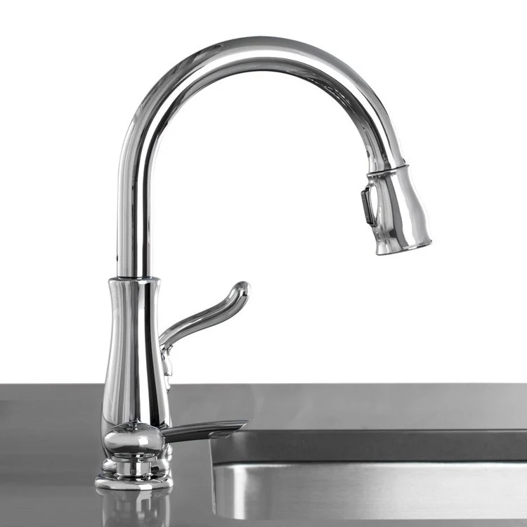 Leland Single Handle Pull Down Kitchen Faucet - Frankwebs