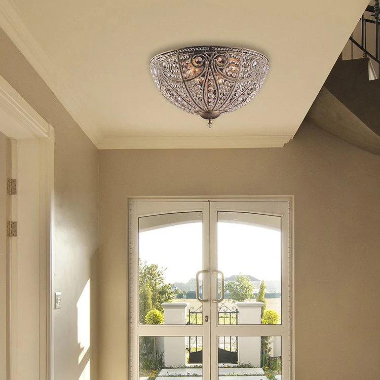 Elizabethan Six-Light Flush Mount Ceiling Fixture - Frankwebs