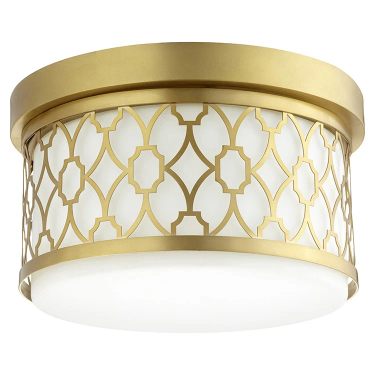 Geometric Two-Light Flush Mount Ceiling Fixture - Frankwebs