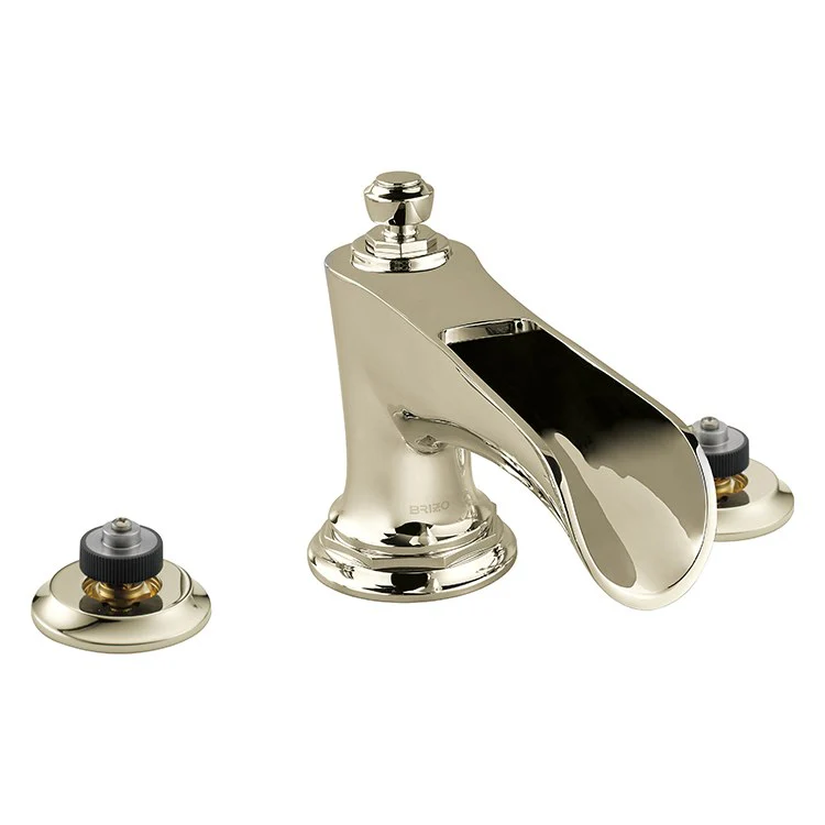 Roman Tub Trim Rook Less Handle Brilliance Luxe Gold ADA 10-16 Inch Spread Channel Spout 14 Gallons per Minute - Frankwebs