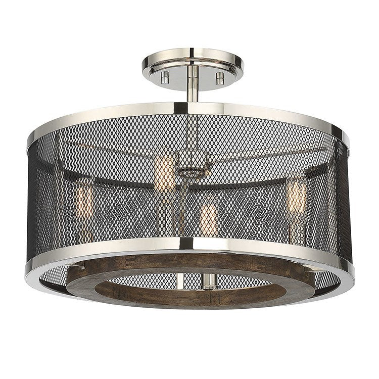 Valcour Four-Light Semi-Flush Mount Ceiling Fixture - Frankwebs
