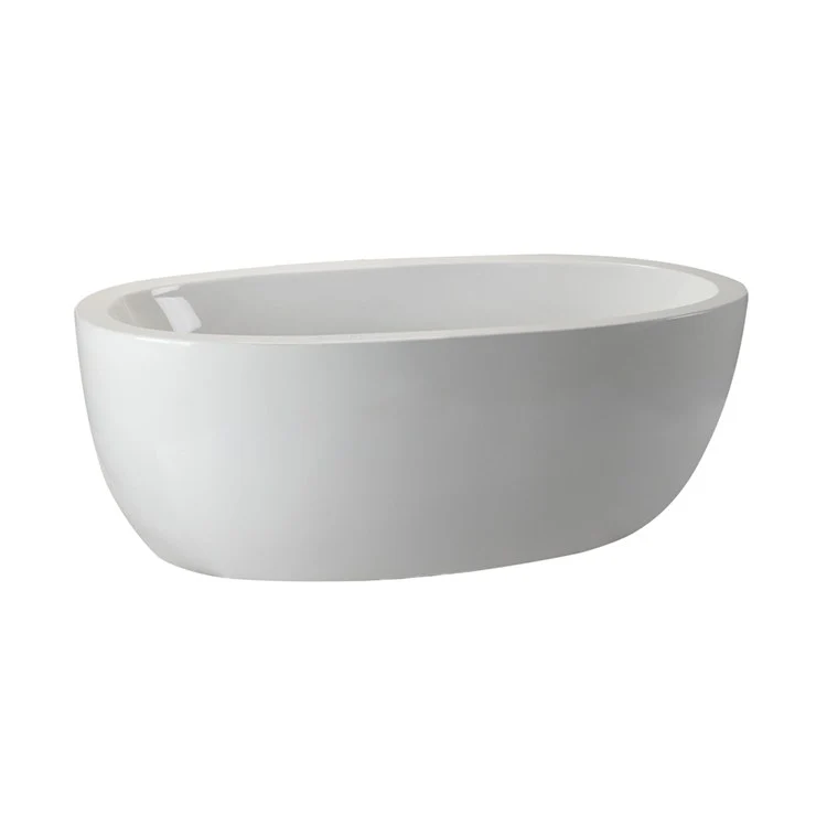 Soaking Tub Olivia 2 72.5 x 36.375 Inch Freestanding Sculpted Left/Right Hand White Acrylic CXL 78 Gallons 24-3/4 Inch - Frankwebs