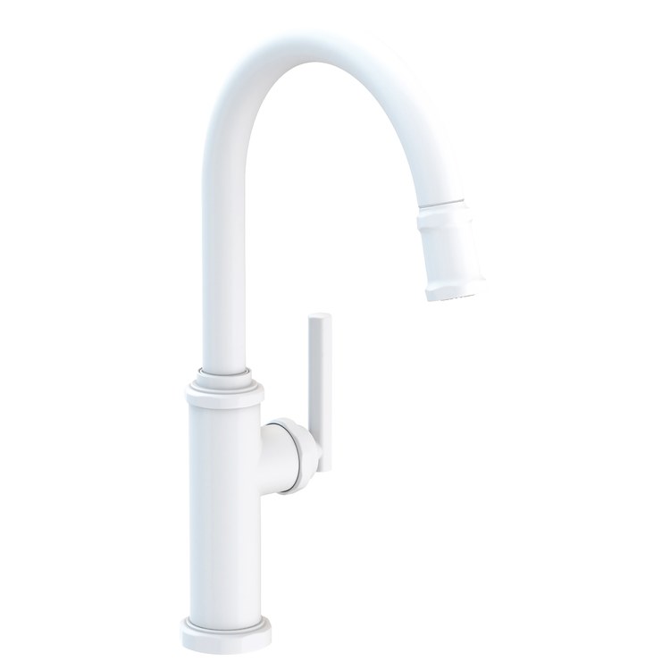 Kitchen Faucet Heaney 1 Lever ADA Matte White Pull Down Spout Height 10-3/4 Inch 1.8 Gallons per Minute - Frankwebs
