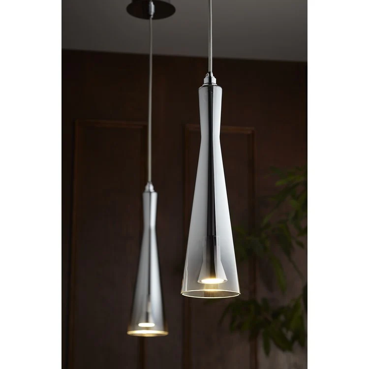 Cornet Single-Light Mini Pendant - Smoke Ombre - Frankwebs