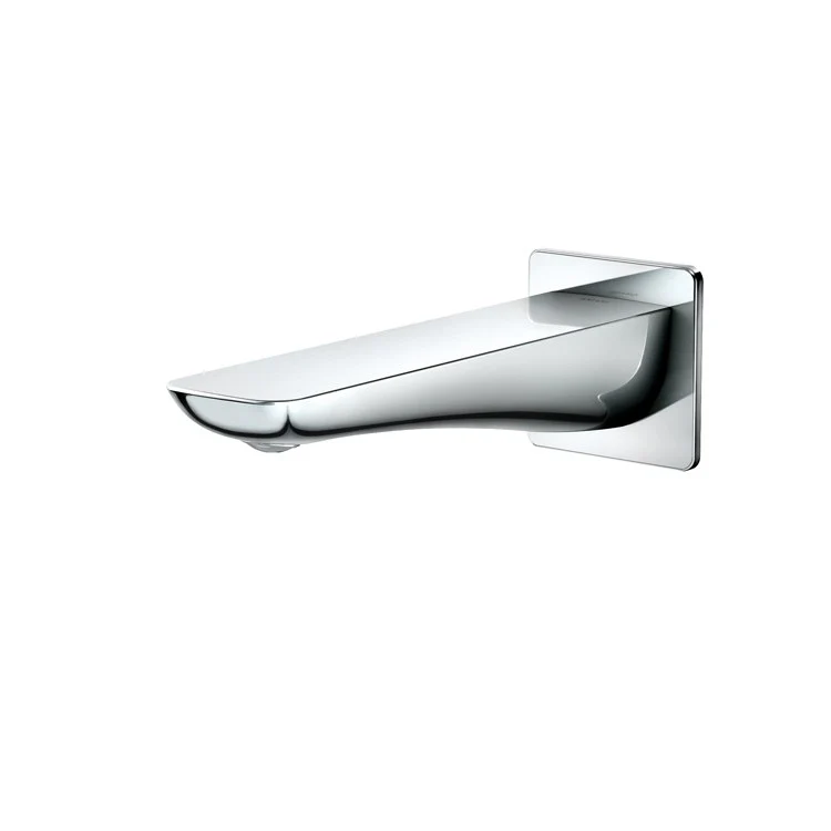Tub Spout Modern S Laminar Flow Non-Diverter Polished Nickel 7-13/16 Inch Brass - Frankwebs