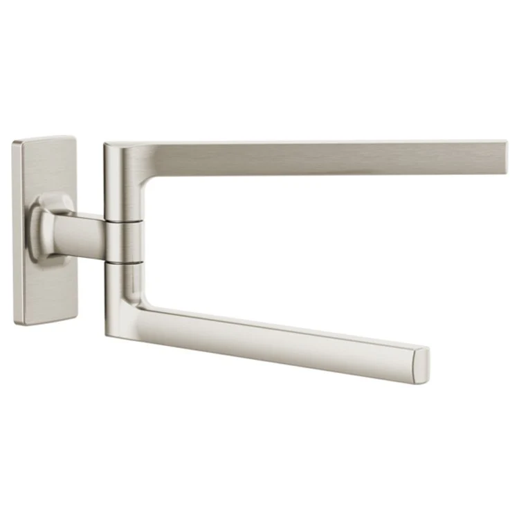 Towel Bar Kintsu 8 Inch Mini Pivoting Brilliance Luxe Nickel Metal 3-11/16 Inch - Frankwebs