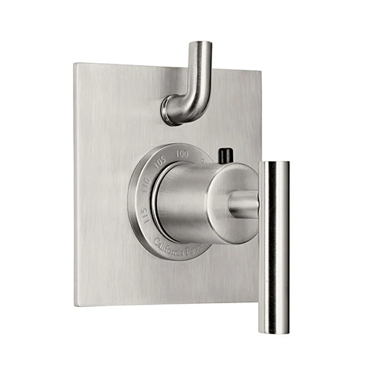 Thermostatic Trim Tiburon Square with Single Volume Control 2 Lever Bella Terra Bronze ADA for Requires Rough Valve TH51-R Or TH51D2-R Handles and Escutcheon Brass - Frankwebs