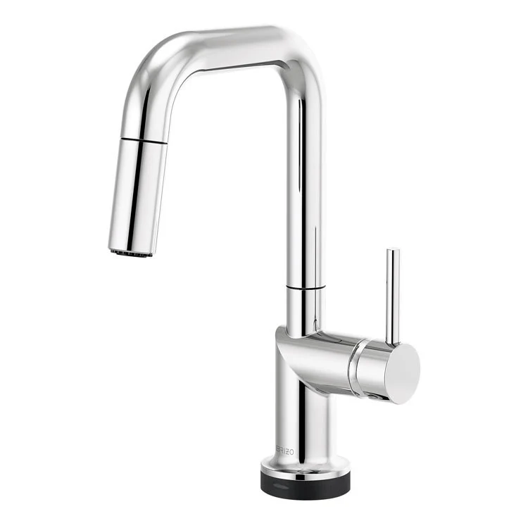 Bar Faucet Odin 1 Less Handle ADA Brilliance Polished Nickel SmartTouch Pull Down with Square 1.8 Gallons per Minute - Frankwebs