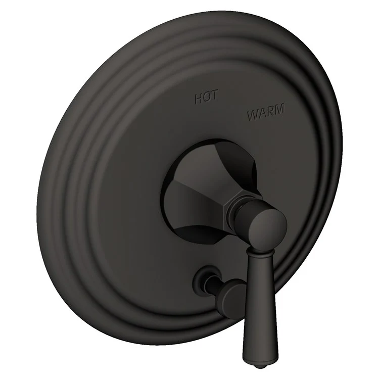 Metropole Pressure Balance Tub/Shower Valve Trim Only with Lever Handle - Midnight Chrome - Frankwebs