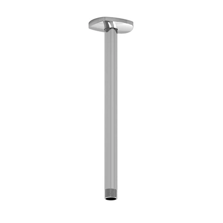 Shower Arm with Oval Escutcheon and Venty Flange Chrome 12 Inch 11-3/8 Inch 1/2 Inch Inlet MNPT Brass Ceiling Mount - Frankwebs