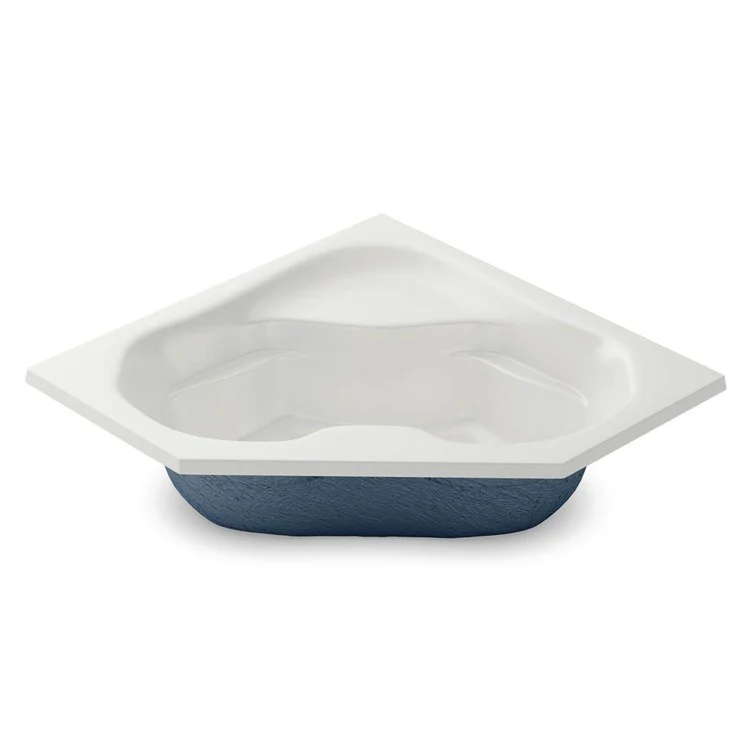 Whirlpool Tub 59-1/4 x 59-1/4 x 21-1/2 Inch Bone Trim Center Drain Outlet Bone Corner - Frankwebs