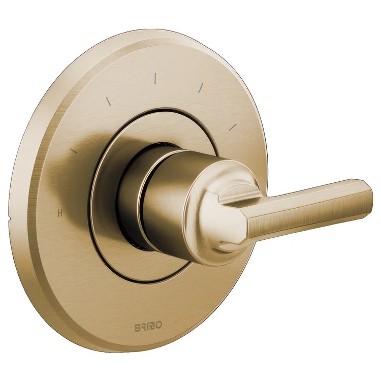 Thermostatic Trim Levoir Sensori Valve Less Handle Brilliance Luxe Gold ADA Brass 7 Inch - Frankwebs