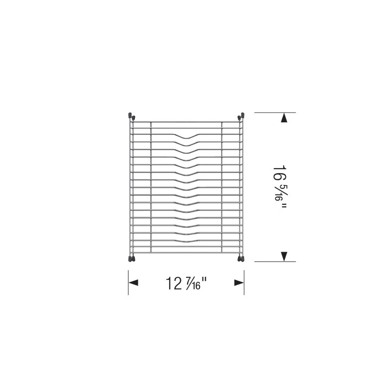 Dish Rack Diamond Floating Stainless Steel for Super Single & 60/40 Sink 15-3/4 Inch - Frankwebs