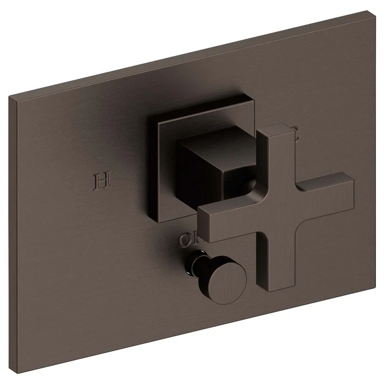 Secant Pressure Balance Tub/Shower Valve Trim Only with Cross Handle - Satin Bronze PVD - Frankwebs