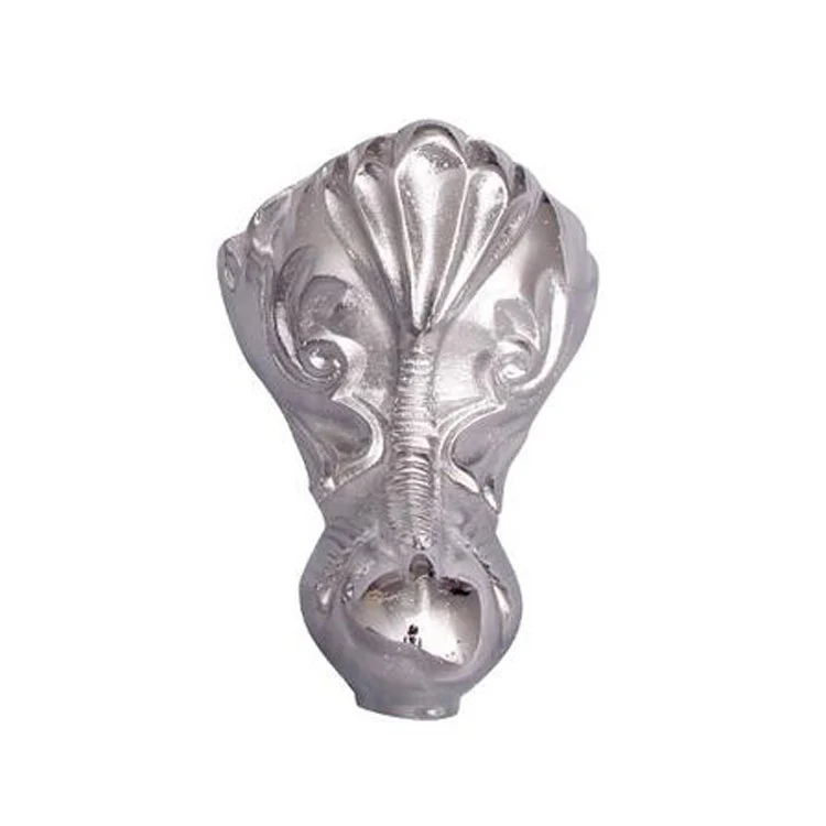 Freestanding Tub Gareth 53 Inch Slipper Oval Cast Iron White/Polished Chrome Ball and Claw Feet No Faucet Holes - Frankwebs