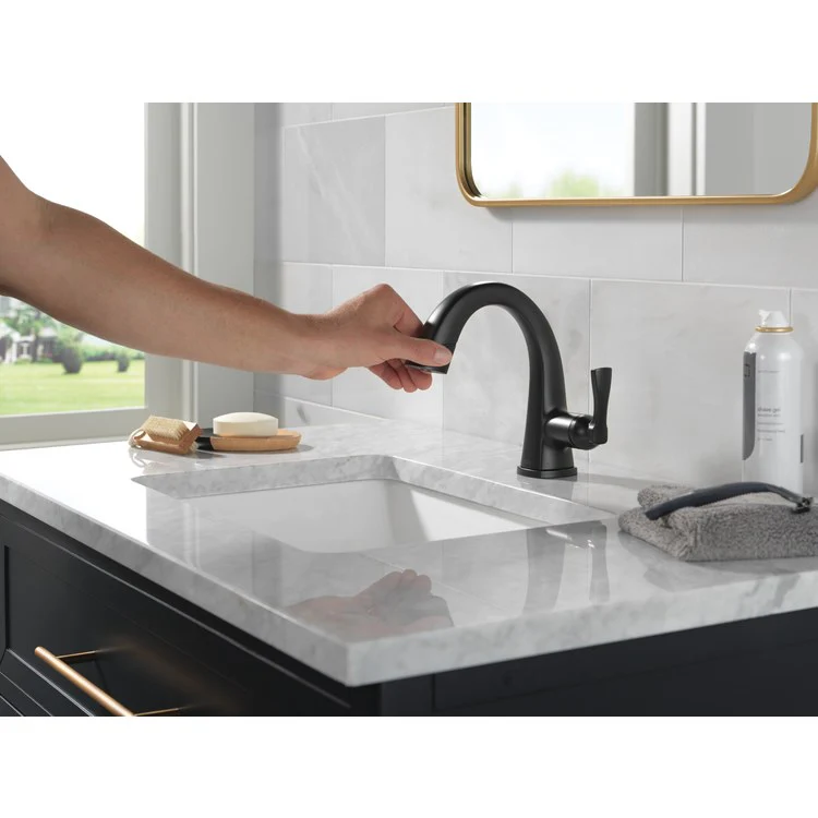 Lavatory Faucet Stryke 1 Lever ADA WaterSense Matte Black Pull Down 1.2 Gallons per Minute - Frankwebs