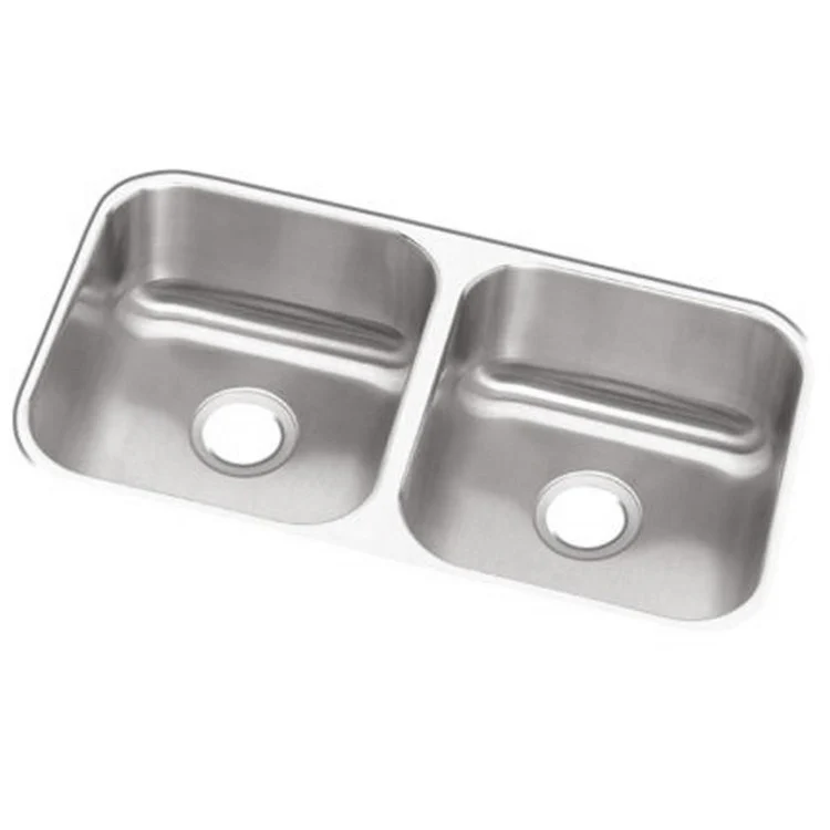 Kitchen Sink Dayton 31.75 x 18.25 Inch Double Bowl Equal Soft Satin Undermount 8 Inch - Frankwebs