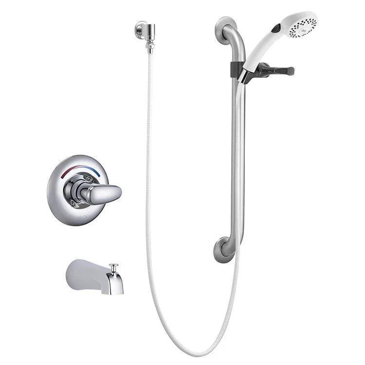 Commercial Monitor 13 Series Pressure Balance Tub/Handshower Trim with Slide Bar - Frankwebs