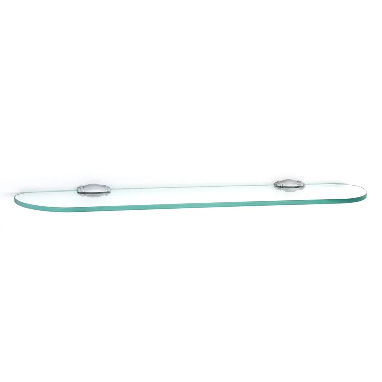 Shelf Charlie's Bath with Brackets Polished Brass 24 Inch Brass/Glass - Frankwebs