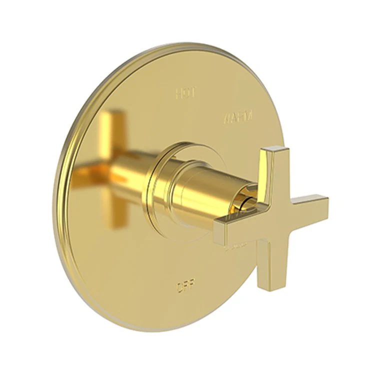 Pressure Balance Valve Trim Dorrance Round 1 Cross Polished Brass Uncoated Living ADA Depth 3-1/6 Inch - Frankwebs