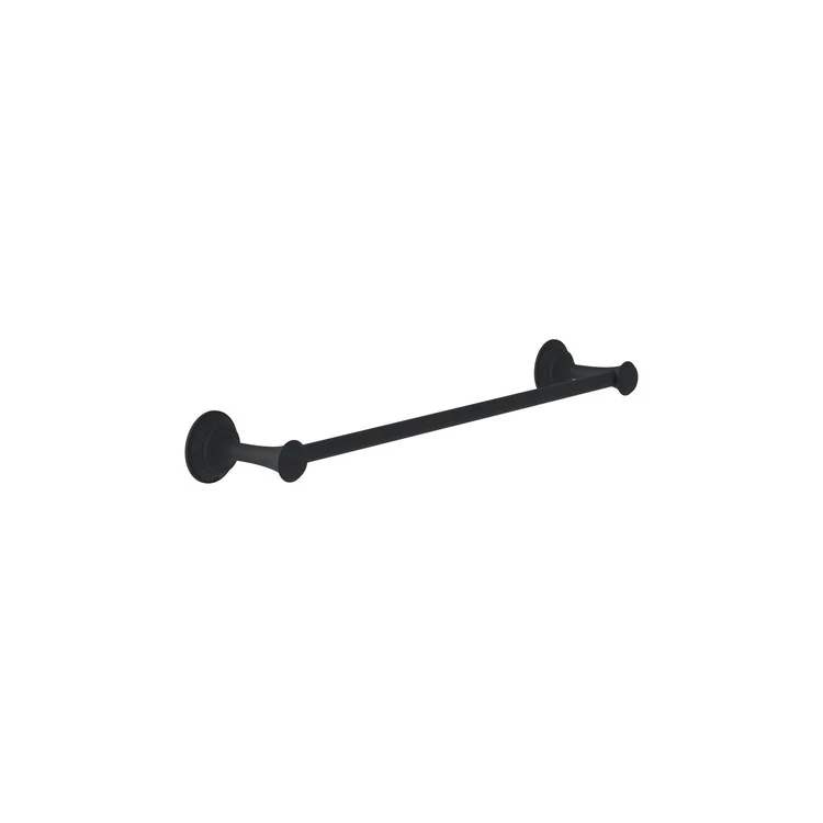 Towel Bar Braston 24 Inch Matte Black Metal - Frankwebs