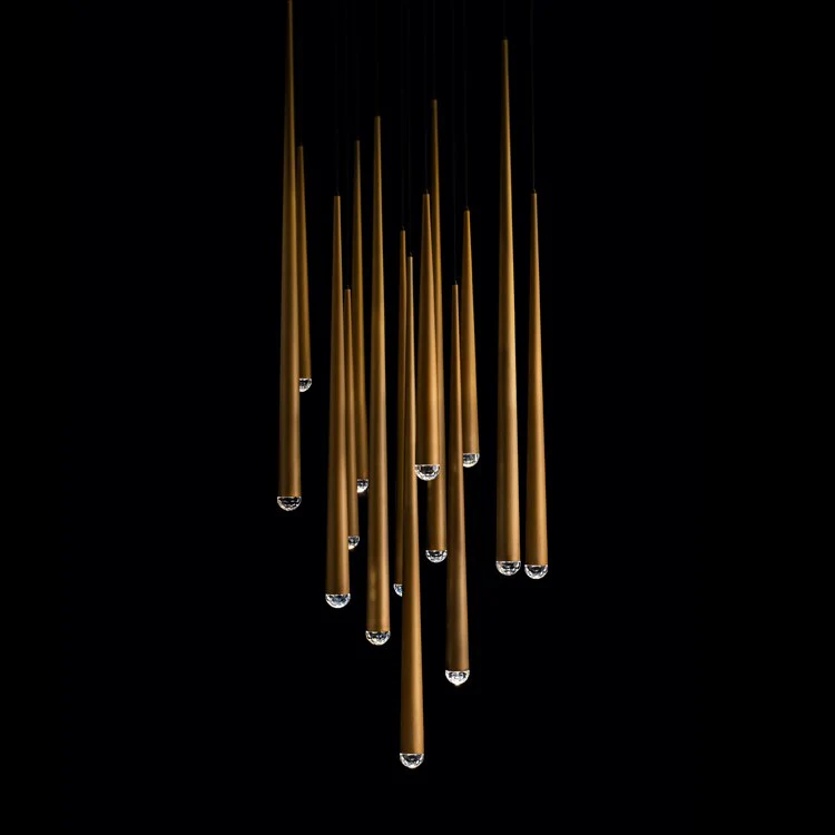 Cascade Fifteen-Light LED Crystal Round Chandelier 3500K - Frankwebs