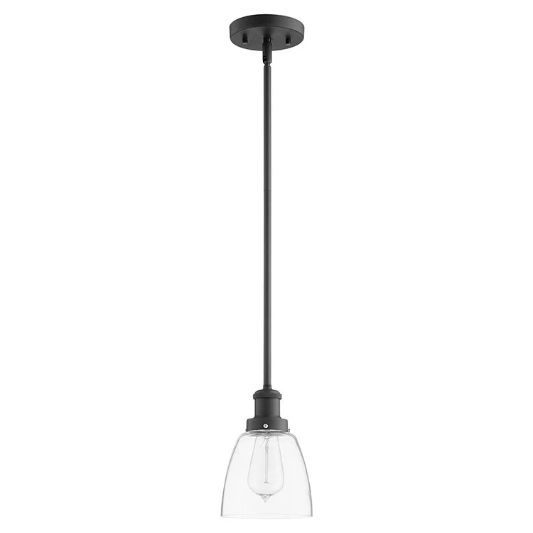 Single-Light Mini Pendant with Clear Glass Bell Shade - Frankwebs