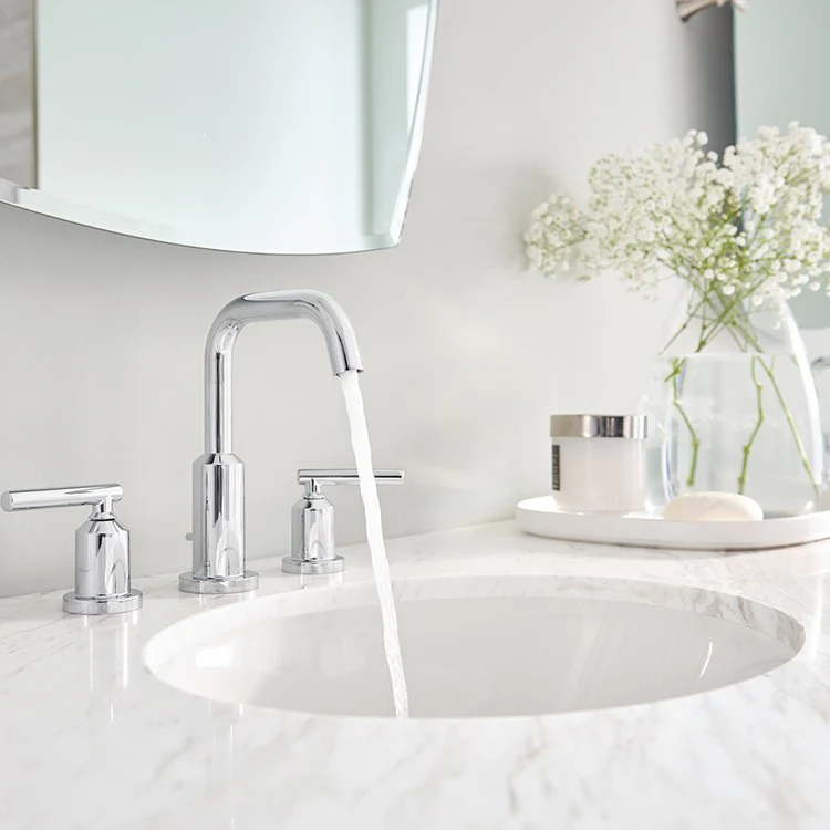 Gibson Two-Handle Widespread Bathroom Faucet with Drain - Frankwebs