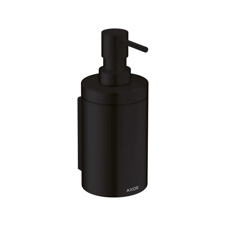 Soap Dispenser Universal Circular Brushed Black Chrome Wall Mount Metal Metal Pump 300 Milliliter - Frankwebs