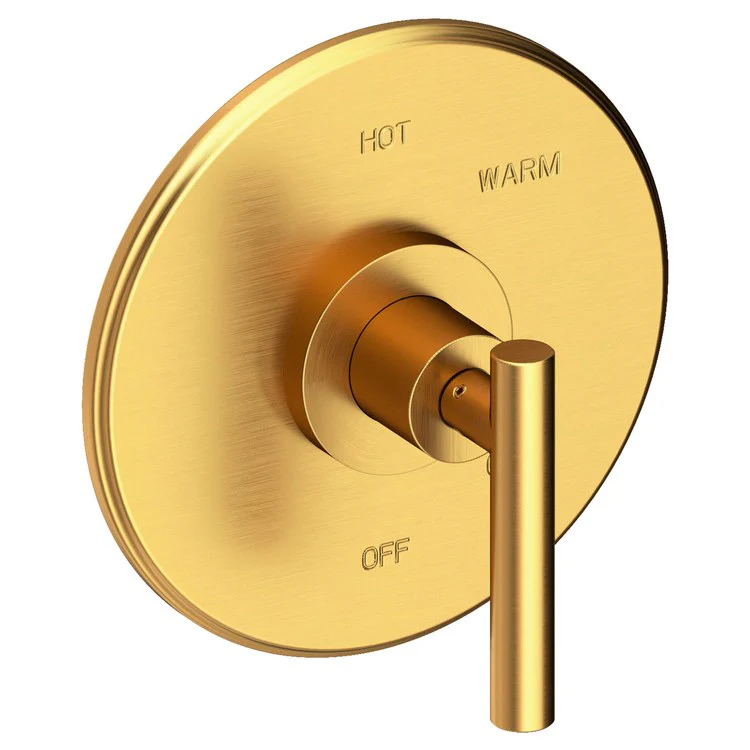 Pressure Balance Valve Trim East Linear Round 1 Lever Satin Gold PVD ADA Depth 3-1/7 Inch - Frankwebs