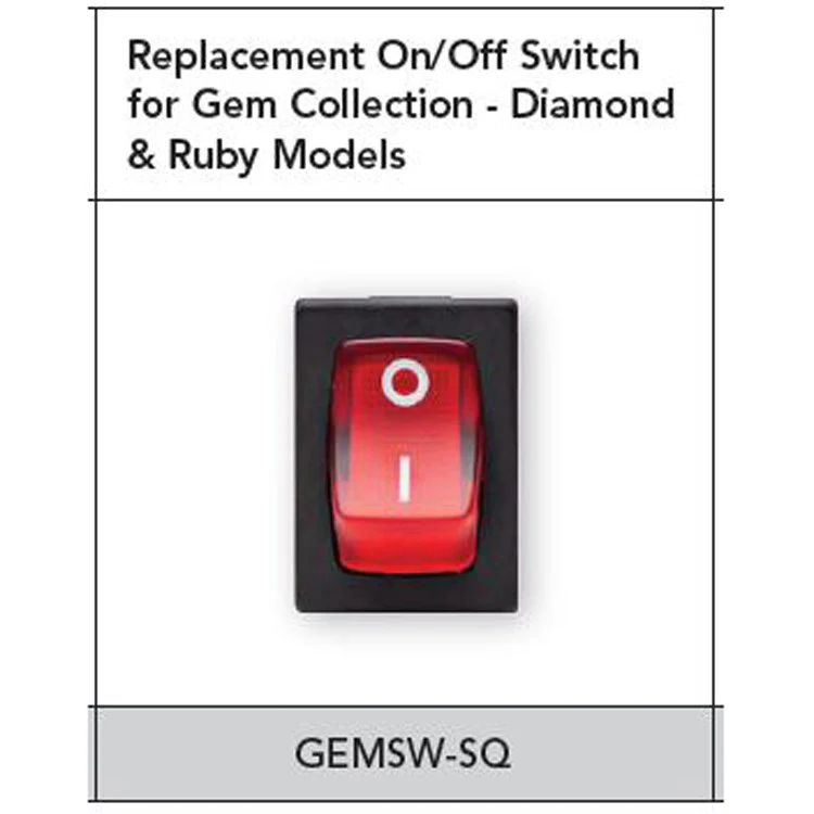 Switch Diamond Gem Square On/Off Chrome - Frankwebs