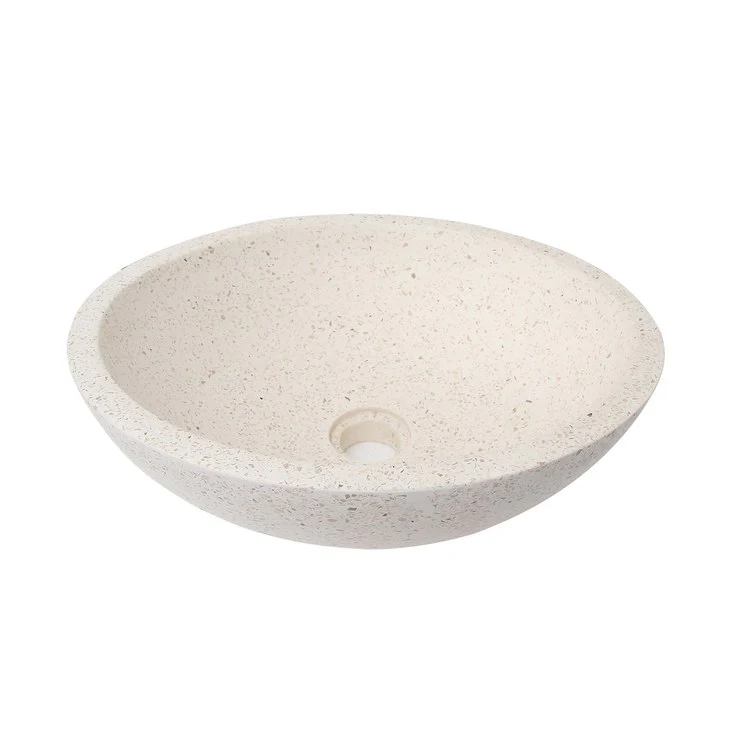 Vessel Caspar Small Oval 16-5/8 Inch White Concrete - Frankwebs