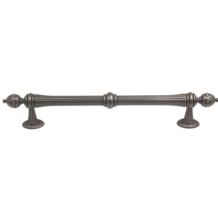 Pull Ornate Oversized Satin Nickel Brass 12 Inch 12-1/4 Inch 2-1/2 Inch - Frankwebs