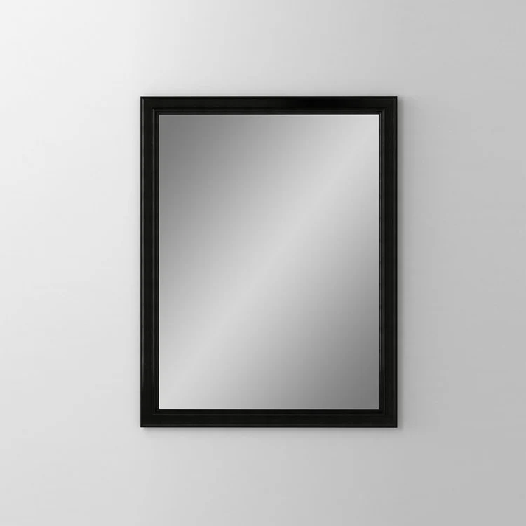 Bathroom Mirror Main Line Bryn Mawr Frame Rectangular 24W x 30H Inch Brushed Black Wall Mount - Frankwebs