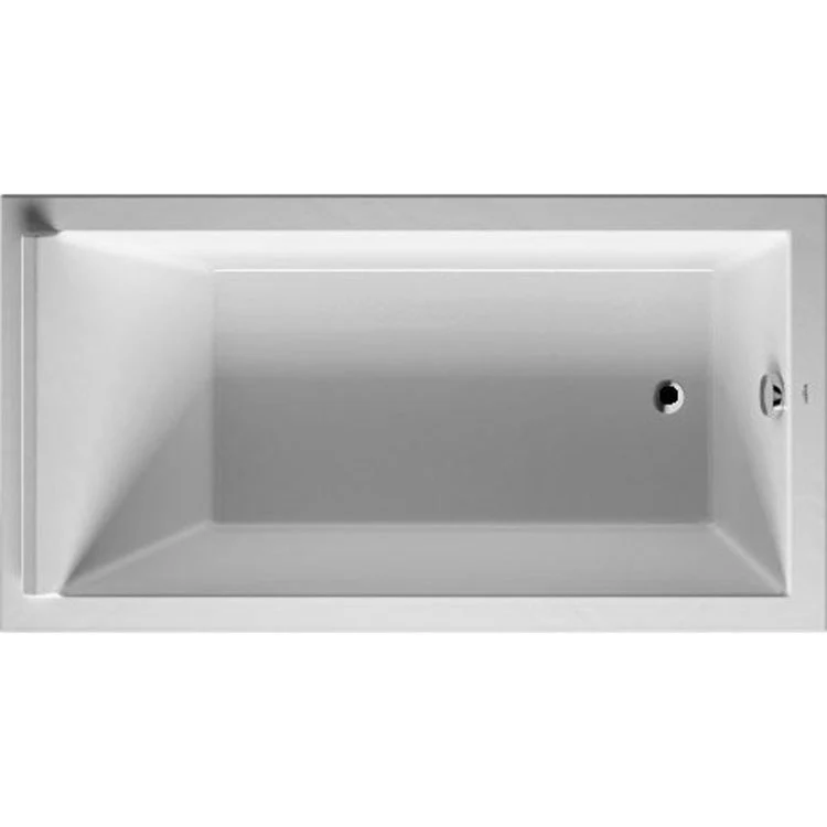 Soaking Tub Starck 66-7/8 x 35-3/8 Inch Drop-In with 1 Backrest Slope Rear Drain White Acrylic - Frankwebs