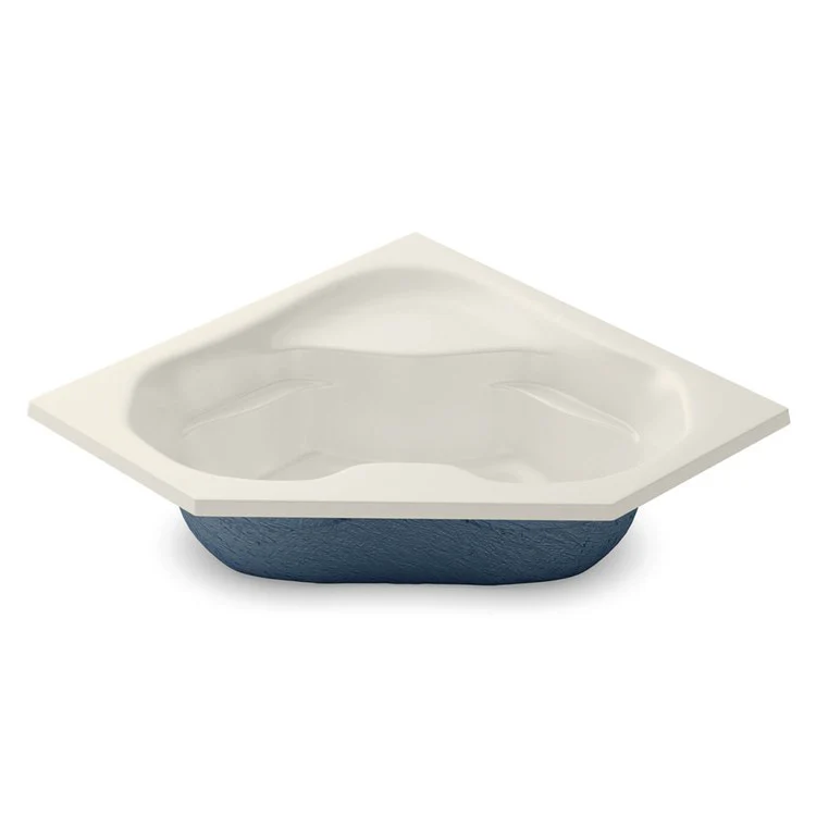 Whirlpool Tub 59-1/4 x 59-1/4 x 21-1/2 Inch Bone Trim Center Drain Outlet Bone Corner - Frankwebs