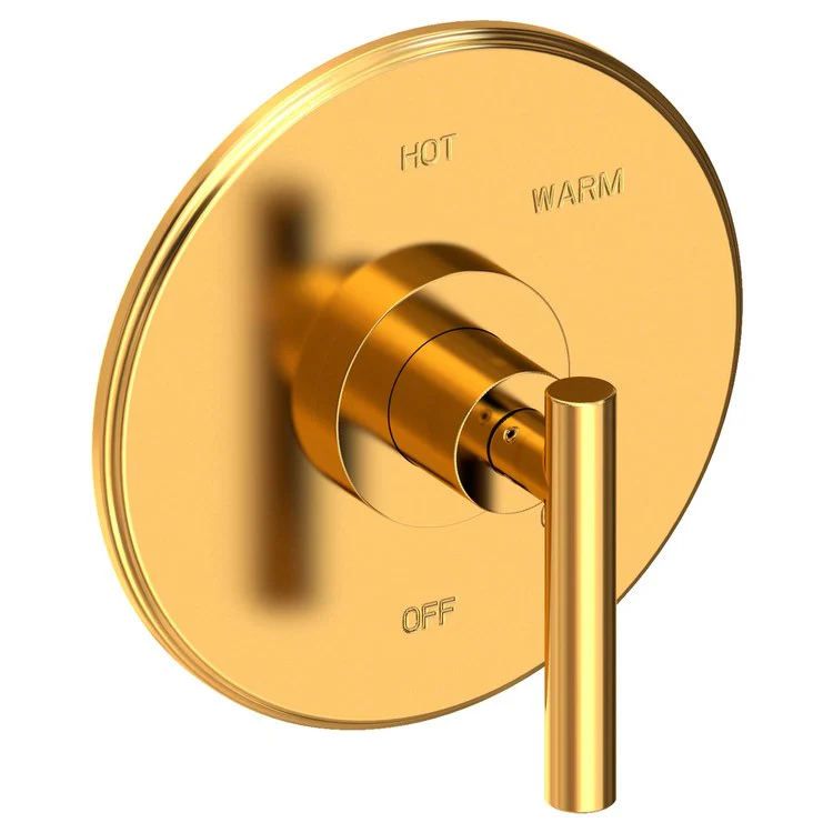 Pressure Balance Valve Trim East Linear Round 1 Lever Satin Gold PVD ADA Depth 3-1/7 Inch - Frankwebs