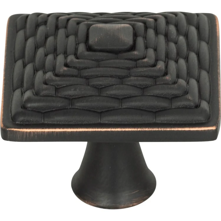 Knob Atlas Mandalay Square Brushed Nickel Zinc Alloy 1-1/4 Inch 1-1/8 Inch - Frankwebs