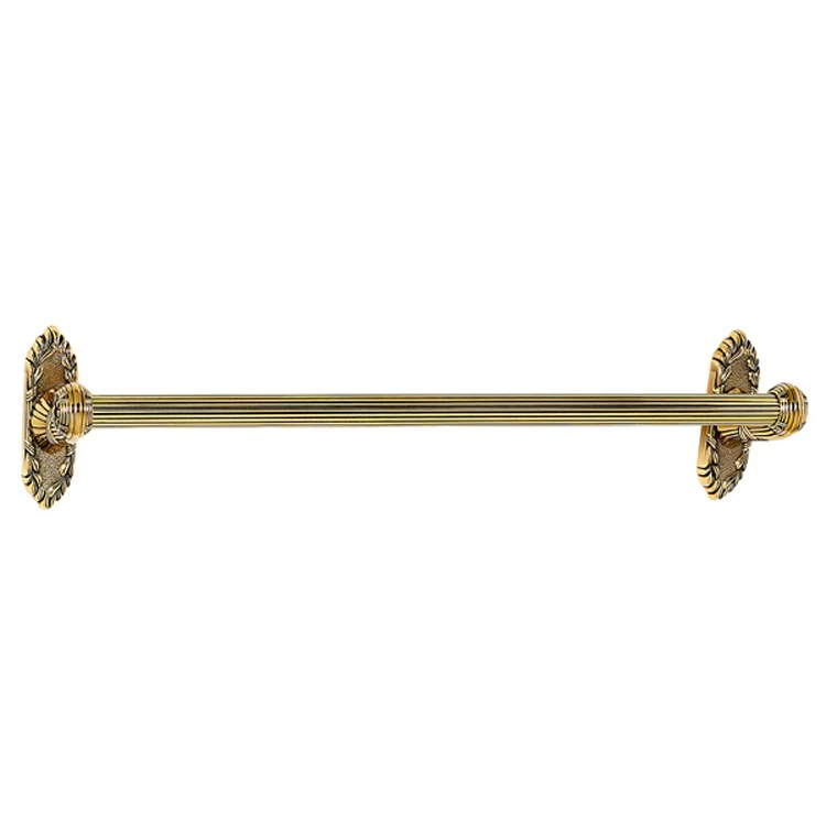 Towel Bar Ribbon & Reed Bath 18 Inch Polished Antique Brass 3-7/16 Inch - Frankwebs