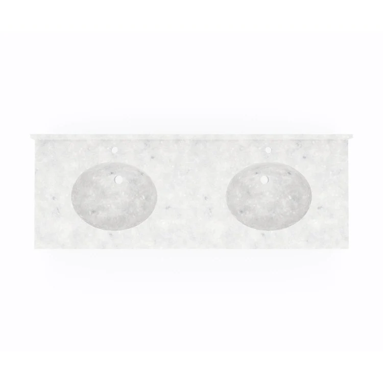 Vanity Top Swanstone Ellipse Double Bowl 61 x 22 Inch ADA Ice Swanstone 2 Hole - Frankwebs