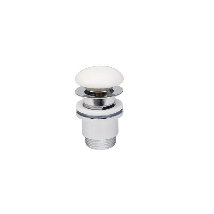 Pop-Up Drain Ceramic 9 x 6 x 10 Inch Cream Brass for Sinks with 2 Inch Maximum Thickness - Frankwebs