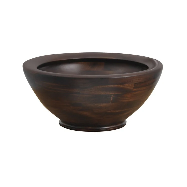 Vessel Antigua Above Counter Round 17-3/4 Inch Mahogany Natural Wood - Frankwebs