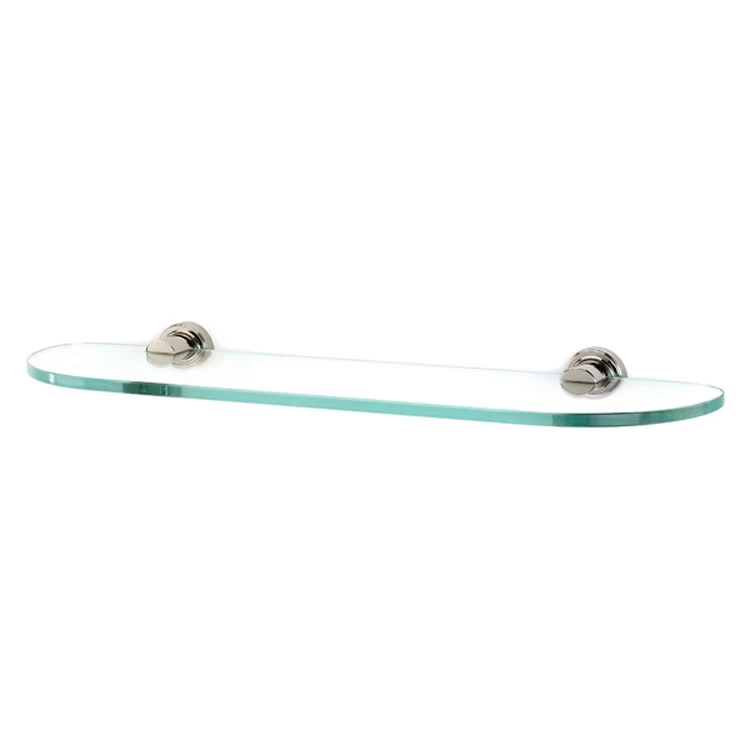Shelf Infinity Bath with Brackets Polished Chrome 18 Inch Brass/Glass - Frankwebs