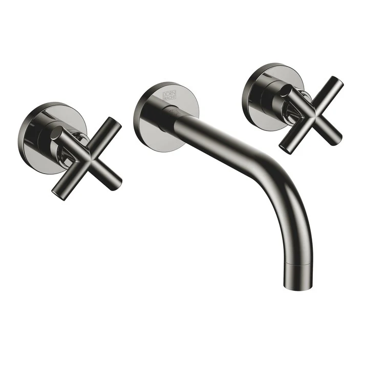 Lavatory Faucet TARA Wall Mount Mixer 2 Cross ADA WaterSense Chrome 1.2 Gallons per Minute Less Drain 3 Hole - Frankwebs