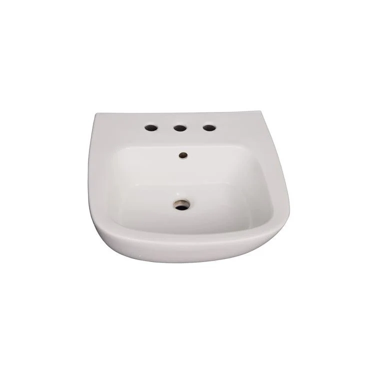 Pedestal Top Elena 500 19-3/4 Inch White 8 Inch Spread Vitreous China Rectangle - Frankwebs