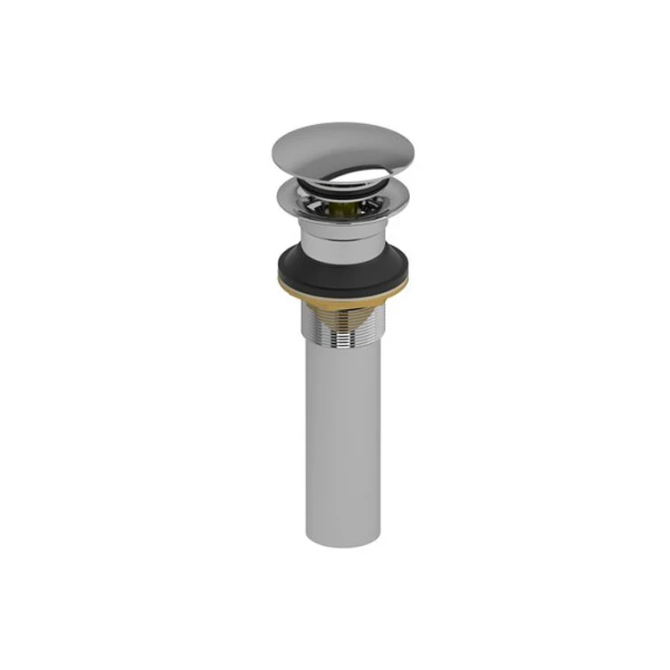 Push Drain Less Overflow 2-1/4W x 6-1/4H Inch Brushed Nickel Brass - Frankwebs