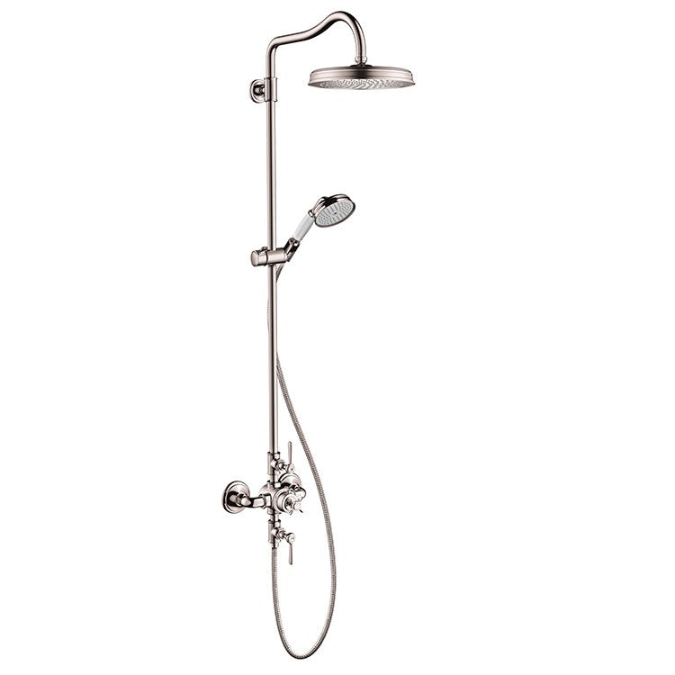 Shower System Montreux 240 Integrated Volume Control 2 Lever Brushed Black Chrome ADA 1.8 Gallons per Minute - Frankwebs