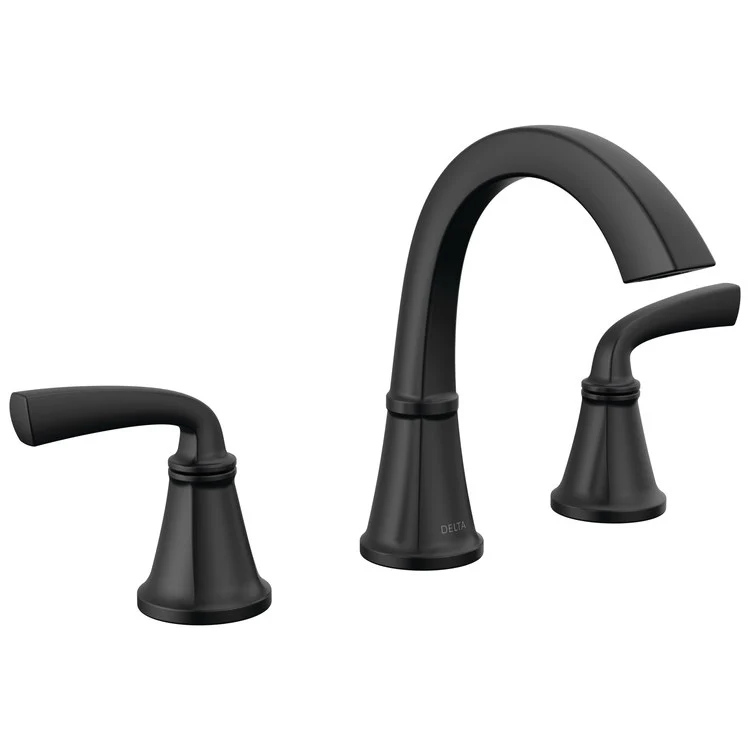 Lavatory Faucet Geist Widespread 6-16 Inch Spread 2 Lever ADA WaterSense Matte Black 1.2 Gallons per Minute 6-13/16 Inch - Frankwebs